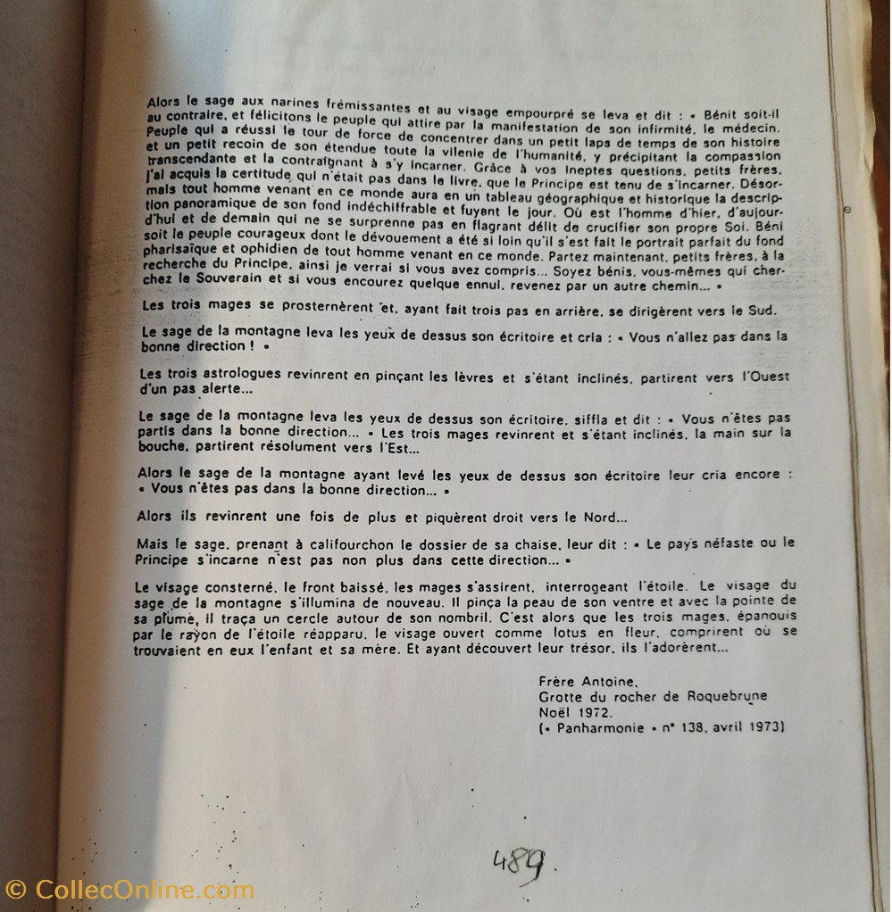 livres bd revues manuscrit dactylographie avant impression original de frere antoine hermite de roquebrune 83