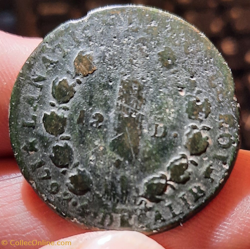 Louis XVI A/Tete nue a g R/Couronne de chene , faisceau D30.1 P11.54g C2253 DY1723 R34/58 monnaies france modernes louis xvi a tete nue a g r couronne de chene faisceau d30 1 p11 54g c2253 dy1723 r34 58