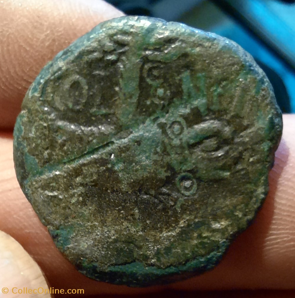 Nimes As imitation A/Tetes adossees Auguste et Agrippa R/Crocodile D28.1 P10.48g monnaies antiquite av jc ap romaines provinciales nimes as imitation a tetes adossees auguste et agrippa r crocodile d28 1 p10 48g
