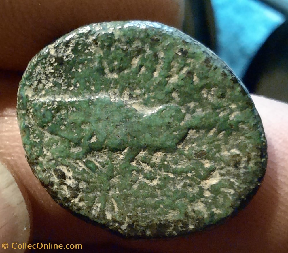 Nimes dupondus imitation A/Tetes adossees Agrippa et octave -16-15 D20.7/25 P6.18g monnaies antiquite jc ap romaines republicaines imperiales nimes dupondus imitation a tetes adossees agrippa et octave 16 15 d20 7 25 p6 18g
