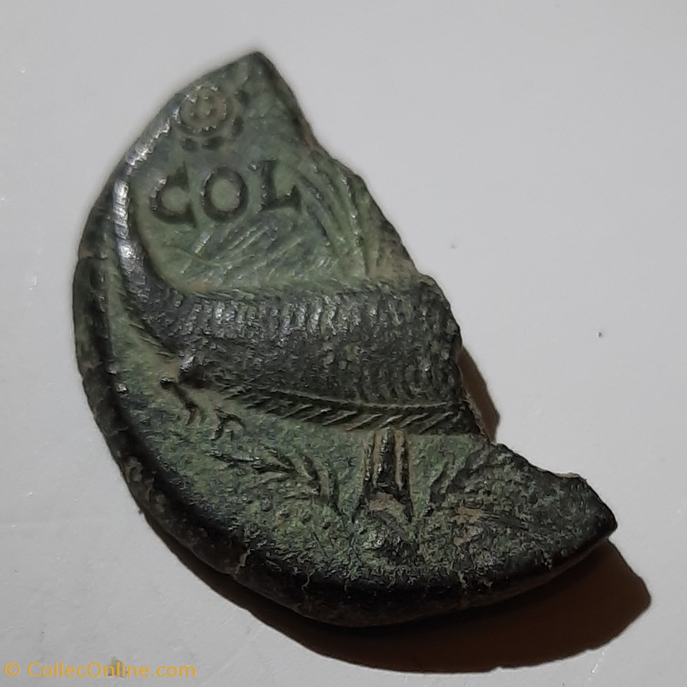 Nimes As A/Tete Auguste a d R/Crocodile -14-10 D 25 P6.78g LT 2837 monnaie antique av jc ap nimes as a tete auguste a d r crocodile 14 10 d 25 p6 78g lt 2837