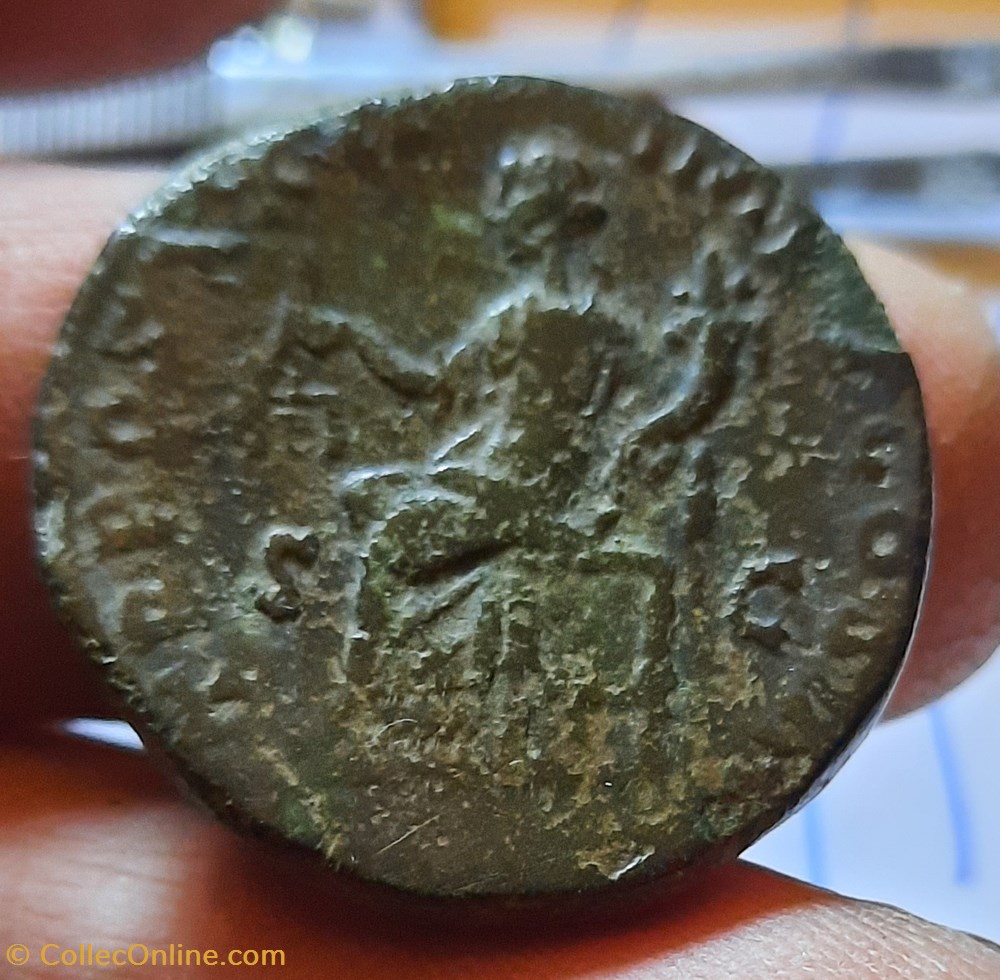 Marc Aurele A Tete lauree a d R / Equite assise a g D29.9 P19.72g C820 RIC960 monnaies antiquite av jc ap romaines republicaines imperiales marc aurele a tete lauree a d r equite assise a g d29 9 p19 72g c820 ric960