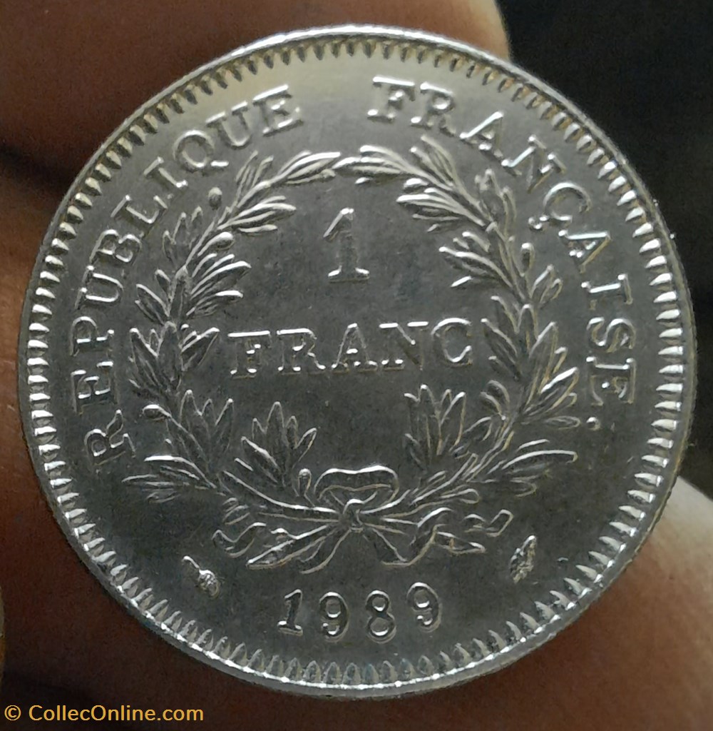 Cinquieme Republique 1 francs 1989 monnaies monde france cinquieme republique 1 francs 1989