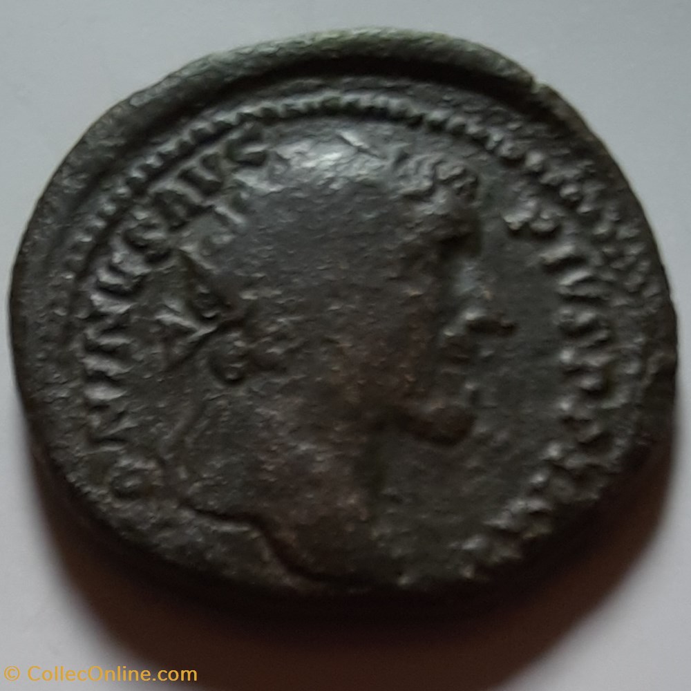 Antonin le Pieux A/Tete radiee a d R/ Anonna debout a d +156+157 D26.8 P 10.03g ric 969 monnaie antiquite av jc ap romaine republicaine imperiale antonin le pieux a tete radiee a d r anonna debout a d 156 157 d26 8 p 10 03g ric 969