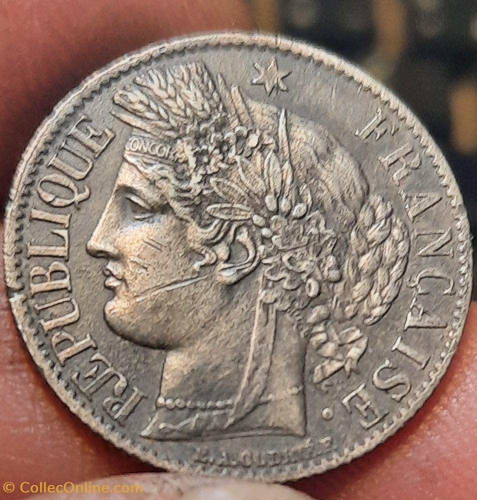 Troisieme republique A/ Tete Ceres a g R /Couronne chene et laurier D23 P4.98g F216/10 monnaies france modernes troisieme republique a tete ceres a g r couronne chene et laurier d23 p4 98g f216 10