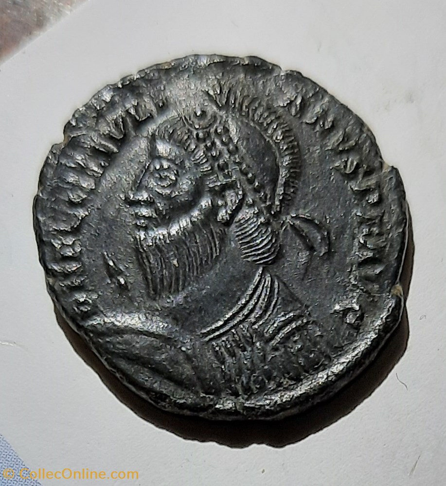 Julien 2 A /Buste casque a g R/ Legende dans couronne +362+363 D21.1 P3.46g C151 RIC105 monnaie antique av jc ap romaine republicaine imperiale julien 2 a buste casque a g r legende dans couronne 362 363 d21 1 p3 46g c151 ric105