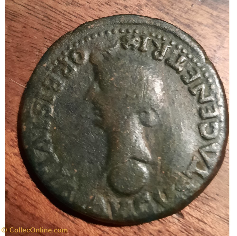Auguste et Livie +20-29 A/Tete a d Auguste R/Tete a g Livie D 35 P 25.70 RPC 73 .C3 monnaie antique av jc ap romaine provinciale auguste et livie 20 29 a tete a d auguste r tete a g livie d 35 p 25 70 rpc 73 c3