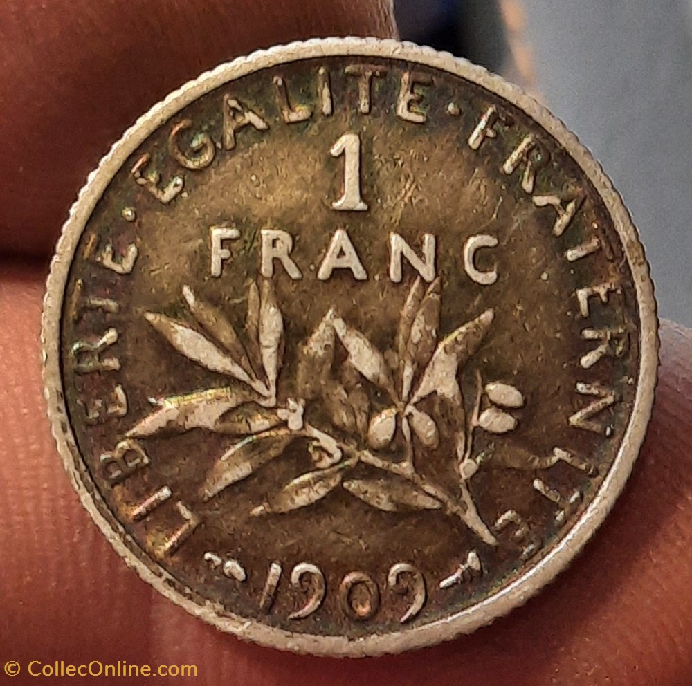 Troisieme Republique 1 franc Semeuse monnaies monde france troisieme republique 1 franc semeuse