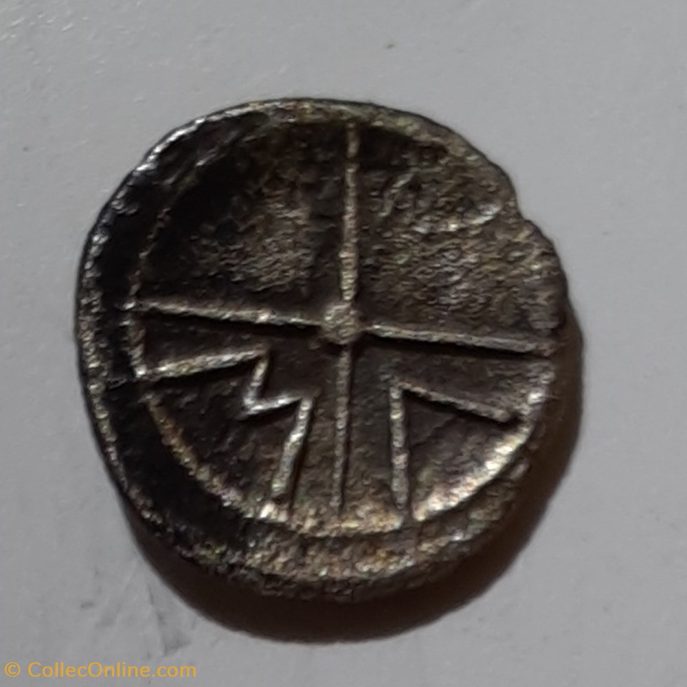 Marseille Obole A/Tete Apollon a g R Roue avec rayons -300-100 D9.8 P.62g Feugere OBM 11 a monnaie antiquite jc gauloise marseille obole a tete apollon a g r roue avec rayons 300 100 d9 8 p 62g feugere obm 11 a