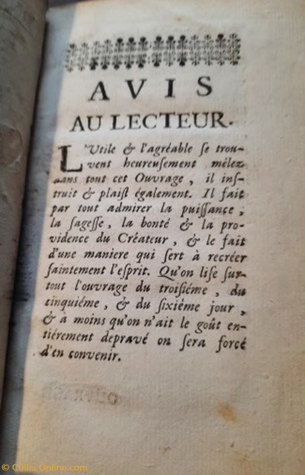 livres bd revues ouvrage des six jours 1731