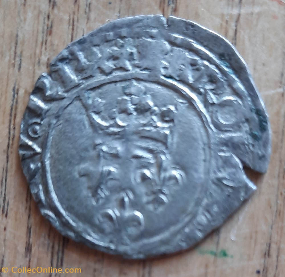 Charles VI dit le fou A/ 3lis et Couronne R/Croix fleurdelisee +1417 D26.7 P 2.95g C526 L402 DY387A monnaie france royale charles vi dit le fou a 3lis et couronne r croix fleurdelisee 1417 d26 7 p 2 95g c526 l402 dy387a