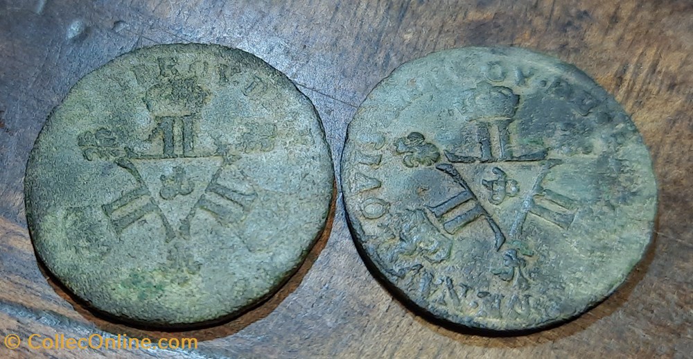 Louis XIIII A/3 groupes de 2L (1 faute ) R/Croix anillee D24.8 P6.19g C2019 G85 DY1593 2 monnaies france royales louis xiiii a 3 groupes de 2l 1 faute r croix anillee d24 8 p6 19g c2019 g85 dy1593