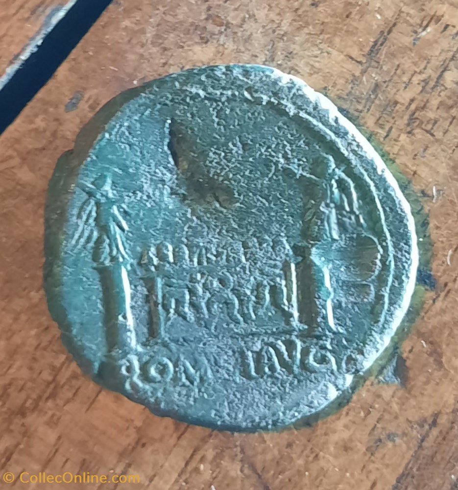 Auguste A / Tete lauree a d R/Autel de Lyon -7 -3 D 26.9 P 10.76g RCV 1690 C 240 monnaie antique av jc ap romaine republicaine imperiale auguste a tete lauree a d r autel de lyon 7 3 d 26 9 p 10 76g rcv 1690 c 240