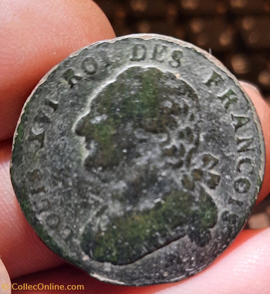 Louis XVI A/Tete nue a g R/Couronne de chene , faisceau D30.1 P11.54g C2253 DY1723 R34/58 monnaies france modernes louis xvi a tete nue a g r couronne de chene faisceau d30 1 p11 54g c2253 dy1723 r34 58