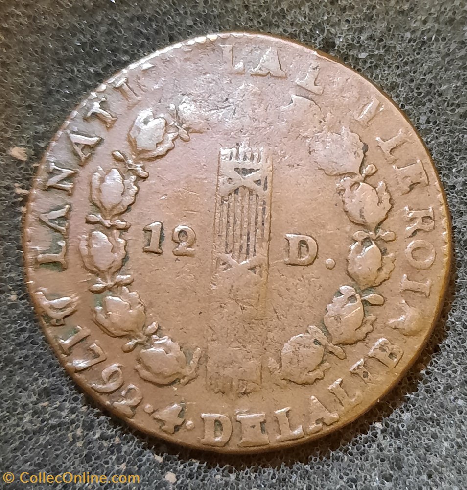 Louis XVI A/ Buste et tete nue a g R/Faisceau D29.1 P11.05g C2253 DY1723 R34/61 monnaies france modernes louis xvi a buste et tete nue a g r faisceau d29 1 p11 05g c2253 dy1723 r34 61