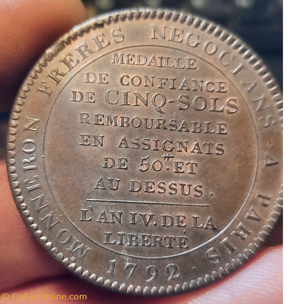 Monneron 5 Sols A/ Pacte federatif R / Legende en 9 lignes D 39.6 P27.07 g VG291 MAZ145 monnaies france modernes monneron 5 sols a pacte federatif r legende en 9 lignes d 39 6 p27 07 g vg291 maz145