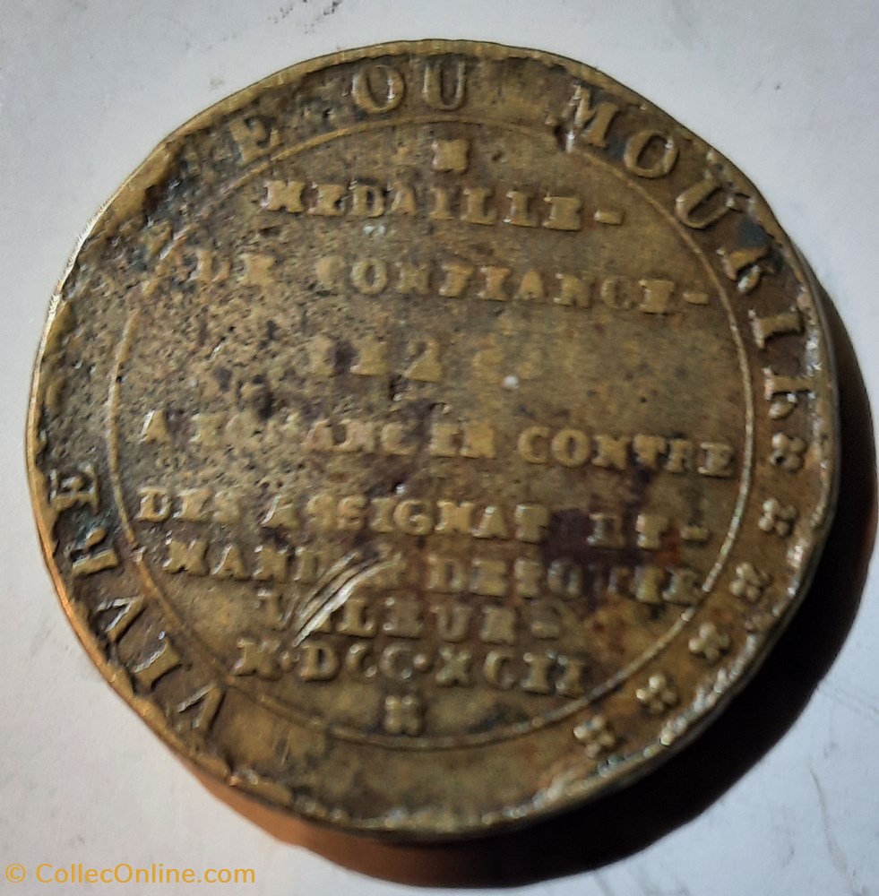 2 Sols de Clemenson A / Faisceau R / Legende D 31 P 13.88g VG302 Maz.127 monnaie france moderne 2 sols de clemenson a faisceau r legende d 31 p 13 88g vg302 maz 127