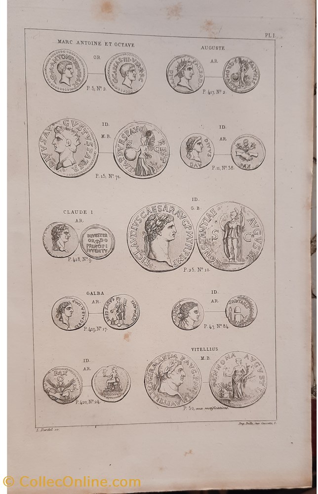 livres bd revues description historique des monnaies henry cohen 1868 imprimerie rochette