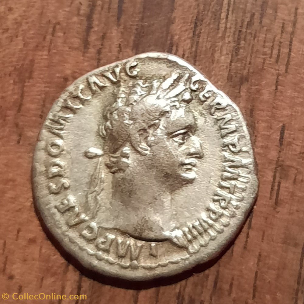 Domitien A/Tete lauree a d R/Minerve debout a g +93 ? D19.2 P3.25 C264 RIC 154 monnaie antique av jc ap romaine republicaine imperiale domitien a tete lauree a d r minerve debout a g 93 d19 2 p3 25 c264 ric 154