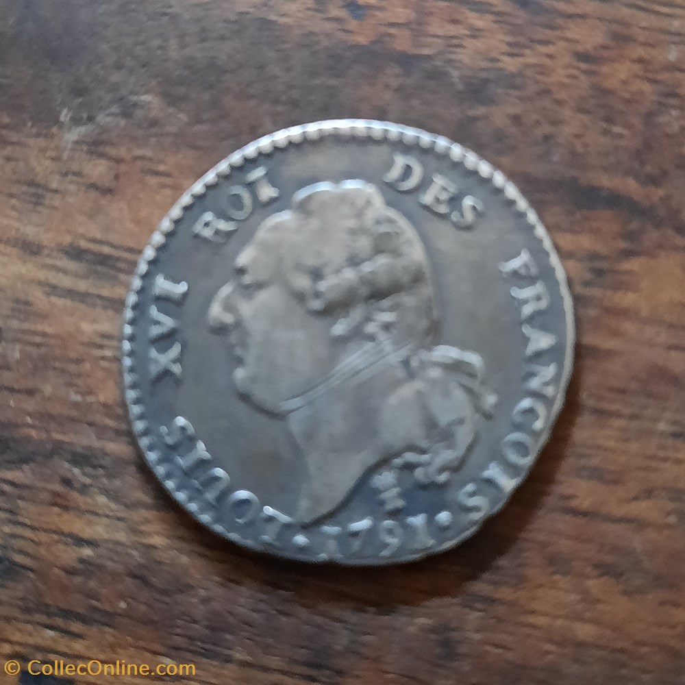 Louis 16 A/ Tete du Roi a g /Genie gravant la constitution D23 P 5 g C2243 DY 1721 monnaie france moderne louis 16 a tete du roi a g genie gravant la constitution d23 p 5 g c2243 dy 1721