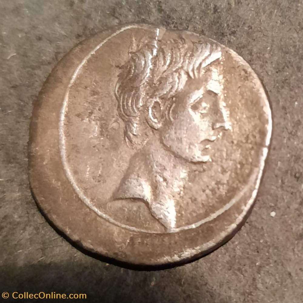 monnaie antique jc ap romaine republicaine imperiale octave a tete nue a d r venus debout a d 31 29 d20 4 p3 59g rcv 1547 ric 250a
