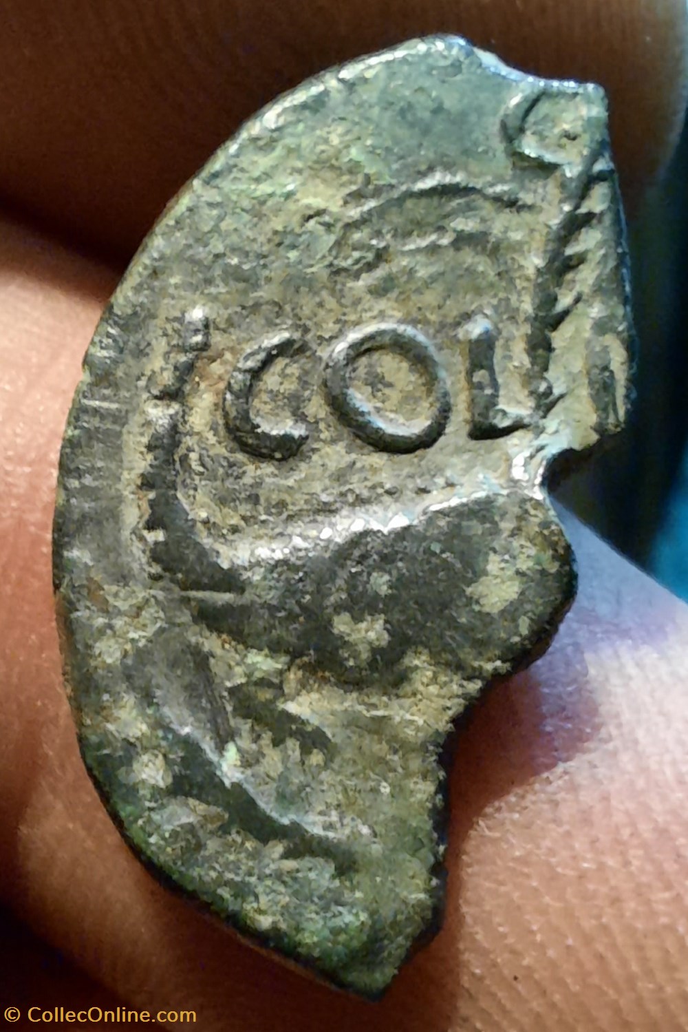 Nimes demi dupondius A/Tete Octave a d R/Crocodile -16-15 D25.3 P4.68g monnaies antiquite jc ap romaines provinciales nimes demi dupondius a tete octave a d r crocodile 16 15 d25 3 p4 68g