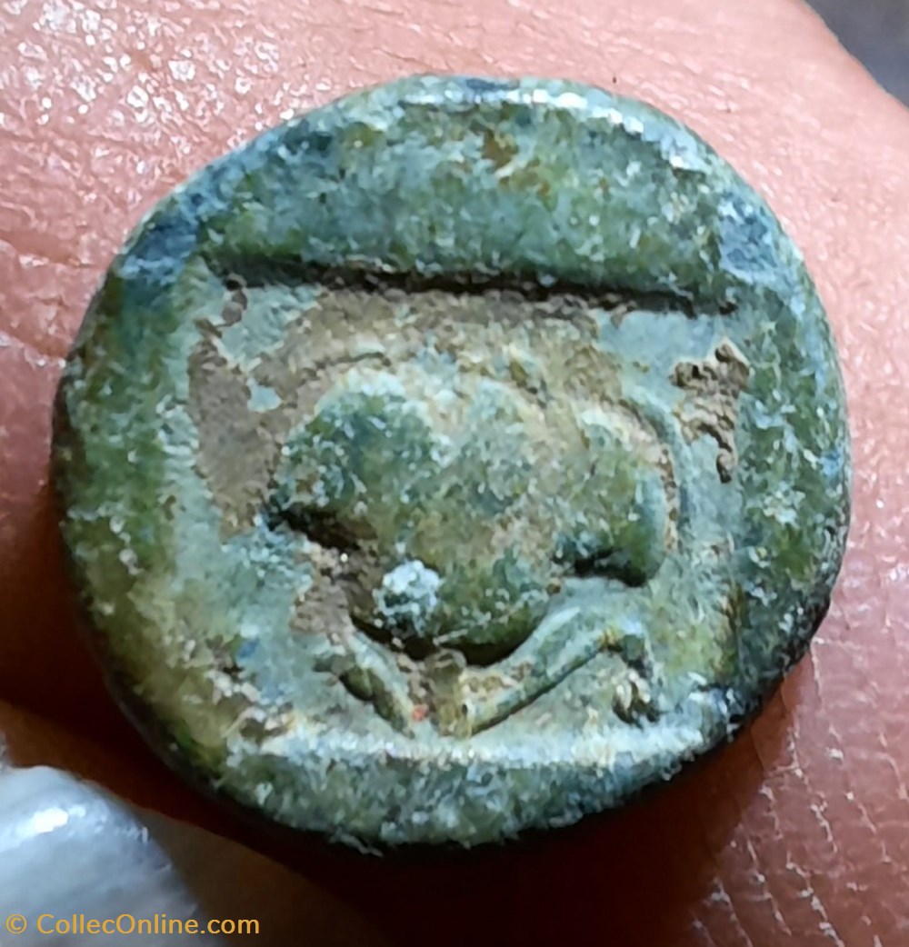Ile de Rhodes A/Tete radiee Helios a d R/ Rose sur la tige -188-84 D11.3 P1.44g BMC 327 variante monnaies antiquite av jc ap grecques ile de rhodes a tete radiee helios a d r rose sur la tige 188 84 d11 3 p1 44g bmc 327 variante