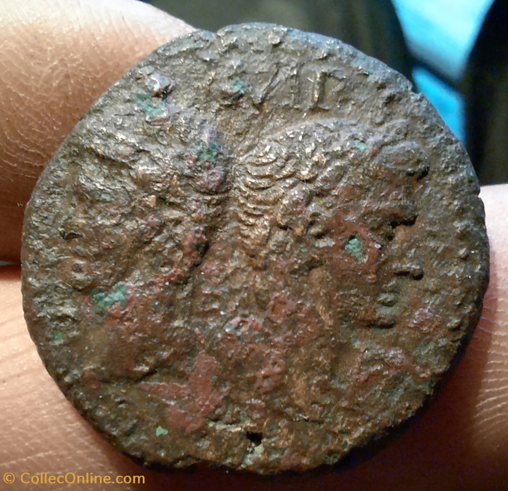 Nimes As 4°type A/Tetes adossees Auguste et Agrippa R/Crocodile D25.7 P12.44g monnaies antiquite av jc ap romaines provinciales nimes as 4 type a tetes adossees auguste et agrippa r crocodile d25 7 p12 44g