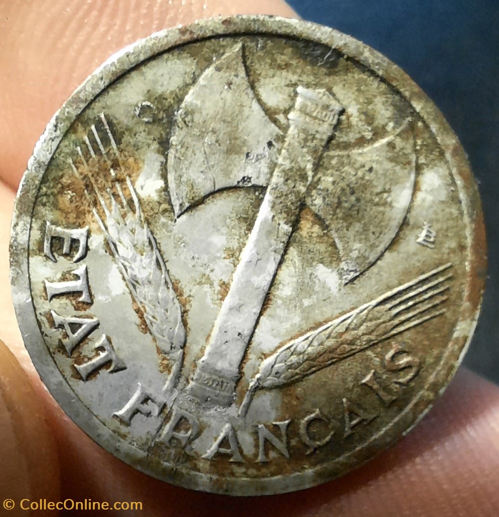 France 1 franc 1944 2 monnaies monde france 1 franc 1944