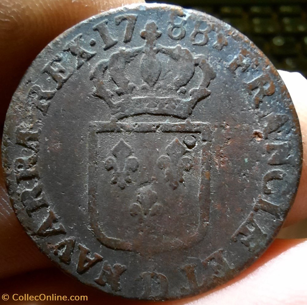 Louis xvi A/Tete nue a g R/ Ecu de France D38.8 P11.49g C2194/2195 G350 DY1714 monnaies royales louis xvi a tete nue a g r ecu de france d38 8 p11 49g c2194 2195 g350 dy1714