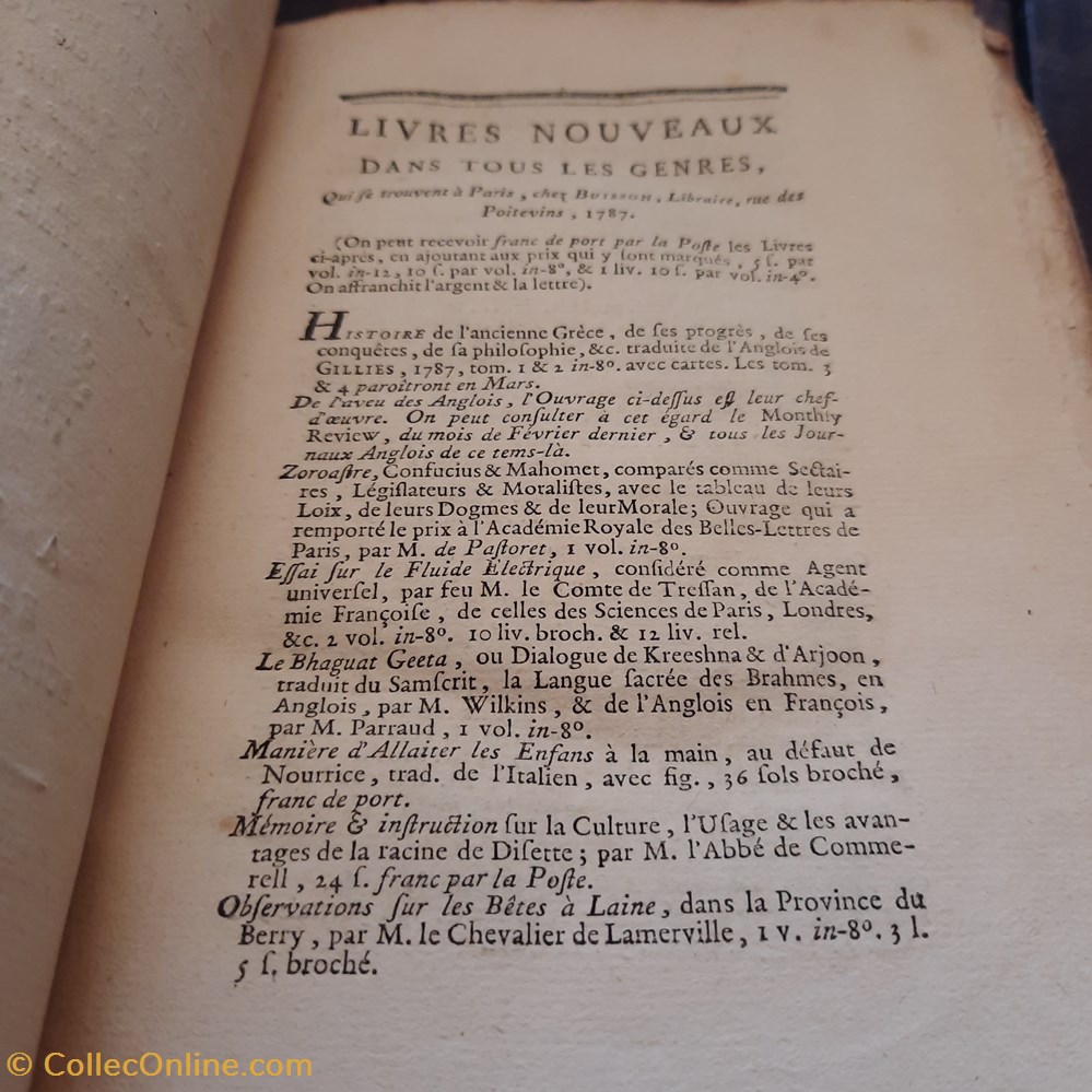 Le BHAGUAT GEETA ecrit du dialogue sacre de kreeshna et d Arjoon 1787 3 livres bd revues le bhaguat geeta ecrit du dialogue sacre de kreeshna et d arjoon 1787