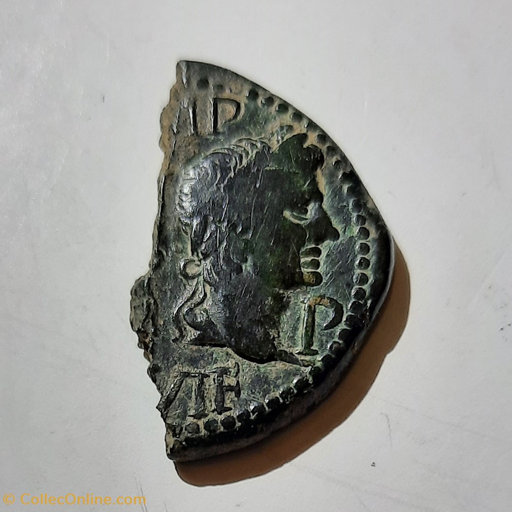 Nimes As A/Tete d auguste lauree R/Crocodile -14-10 D 28.3 P 6.92 LT 2837 monnaie antique av jc ap nimes as a tete d auguste lauree r crocodile 14 10 d 28 3 p 6 92 lt 2837