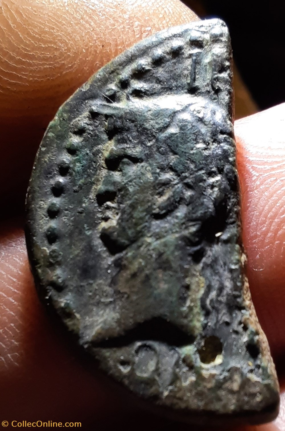 Nimes demi dupondius A/Tete Agrippa a g R/Crocodile D26.7 P7.16g monnaies antiquite av jc ap romaines provinciales nimes demi dupondius a tete agrippa a g r crocodile d26 7 p7 16g
