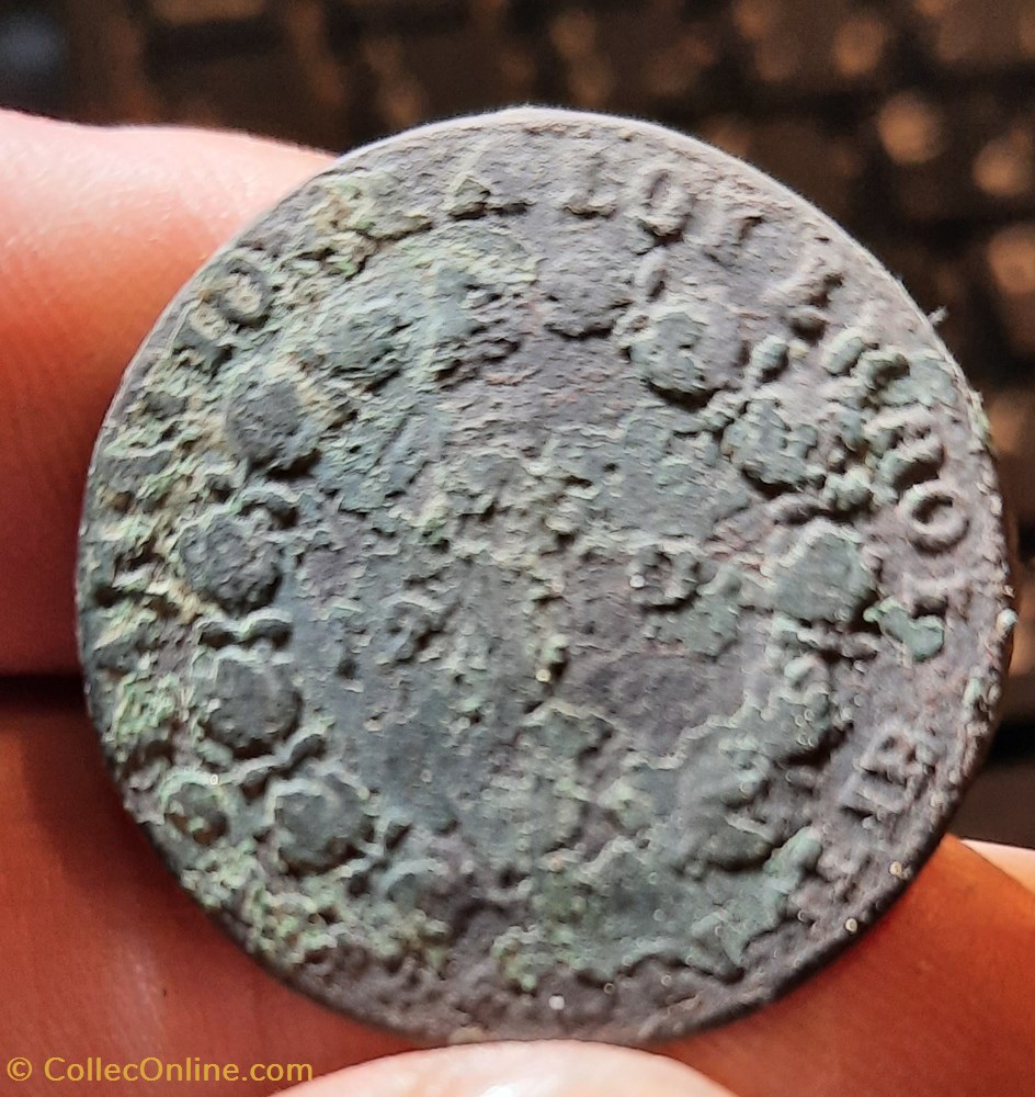 Louis XVI A/Tete nue a g R/Couronne de chene ,faisceau D29.2 P11.19g C2253 DY1723 R34/41 monnaies france modernes louis xvi a tete nue a g r couronne de chene faisceau d29 2 p11 19g c2253 dy1723 r34 41