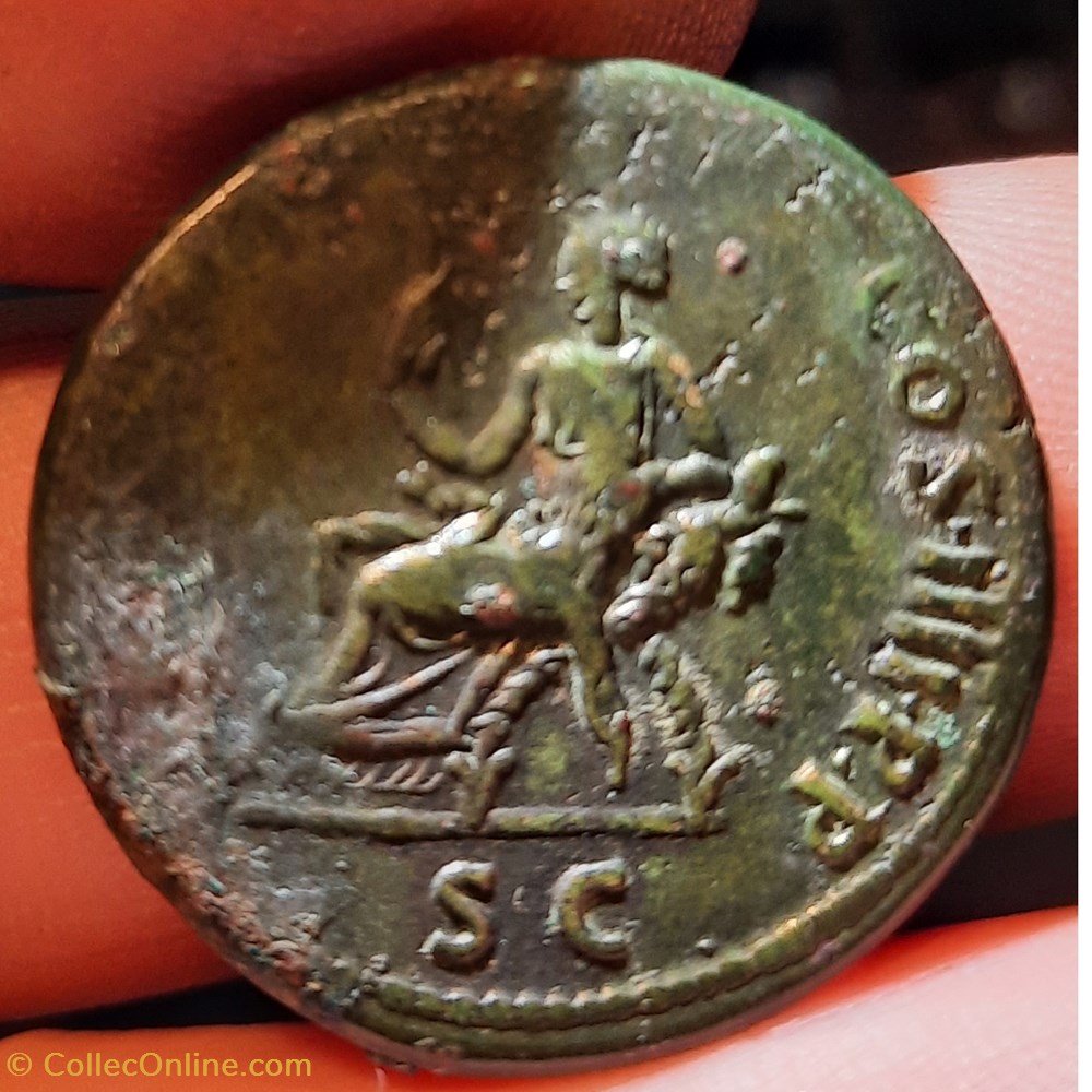 monnaies antiquite av jc ap romaines republicaines imperiales trajan a tete radiee a d r justice assise a g d27 5 p 13 71g c639 ric 428var rcv 3225var