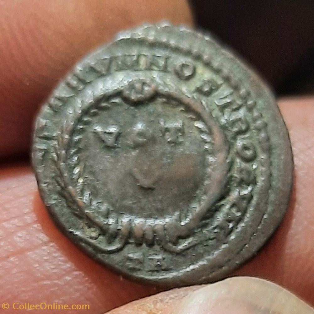Crispus A/Buste laure a d R/Legende dans couronne +320+321 d13.8 p 2.68g C41 RIC 230 monnaies antiquite av jc ap romaines republicaines imperiales crispus a buste laure a d r legende dans couronne 320 321 d13 8 p 2 68g c41 ric 230