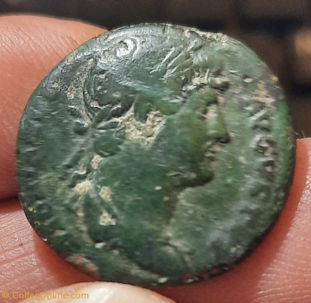 Hadrien A/Tete lauree a d R/Pegasse volant D23.7 P7.97g A VERIFIER ,PLUTOT UN AS , semis ? monnaies antiquite av jc ap romaines republicaines imperiales hadrien a tete lauree a d r pegasse volant d23 7 p7 97g a verifier plutot un as semis
