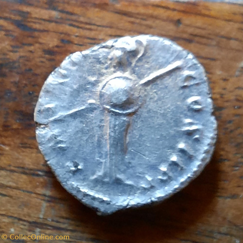 monnaie antique av jc ap romaine republicaine imperiale septime severe a tete lauree a d r minerve debout a g d 17 7 p 3 54g rcv6236 c 381 ric 49