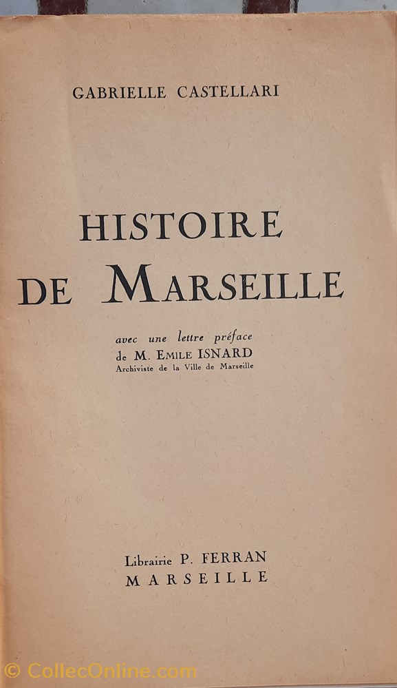 livres bd revues histoire de marseille gabrielle castellari 1945 librairie paul ferran marseille