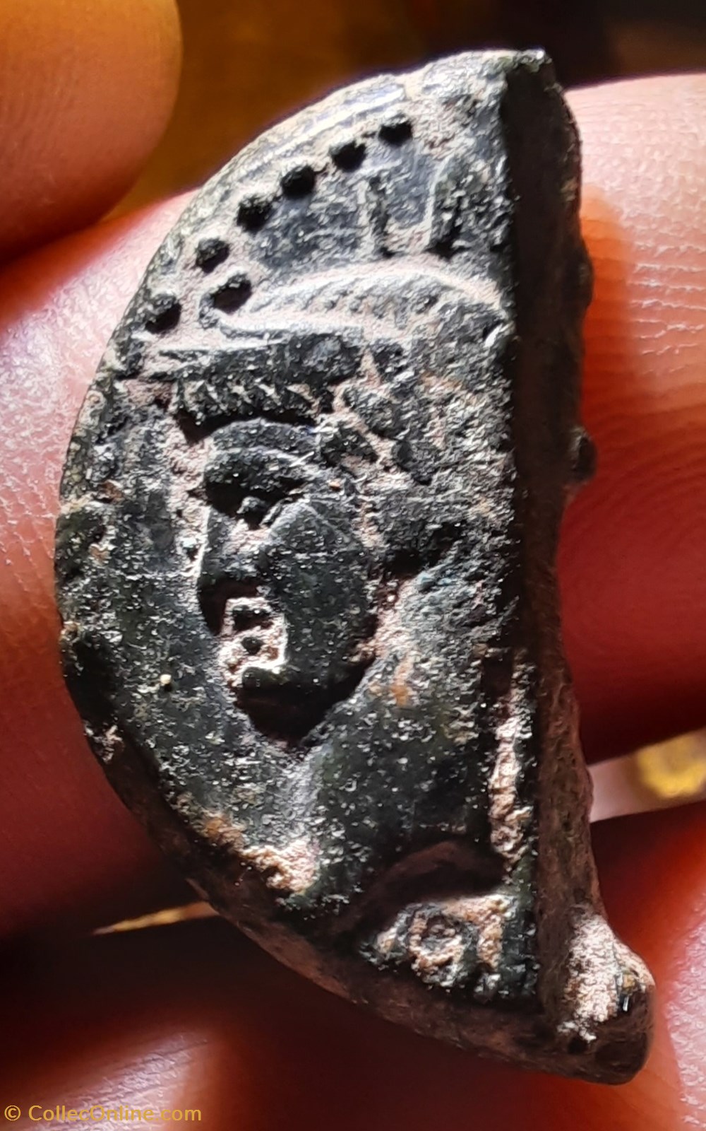 Nimes demi dupondius A/Tete Agrippa R/Crocodile -16-4 D27.2 P6.10g 3 monnaies antiquite av jc ap romaines provinciales nimes demi dupondius a tete agrippa r crocodile 16 4 d27 2 p6 10g