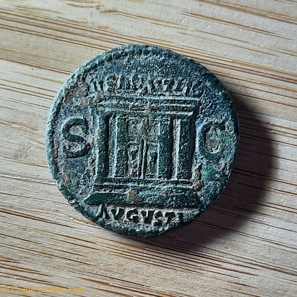 Domtien A /Tete lauree a d R/ Autel D 27.9 P 8.89g C 417 RCV 2808 RIC 305 monnaie antique av jc ap romaine republicaine imperiale domtien a tete lauree a d r autel d 27 9 p 8 89g c 417 rcv 2808 ric 305