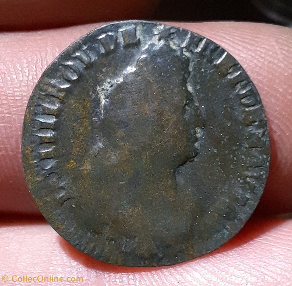 Louis 14 A / Buste a d R/Trois lis D21.5 P3.30 monnaies france royales louis 14 a buste a d r trois lis d21 5 p3 30