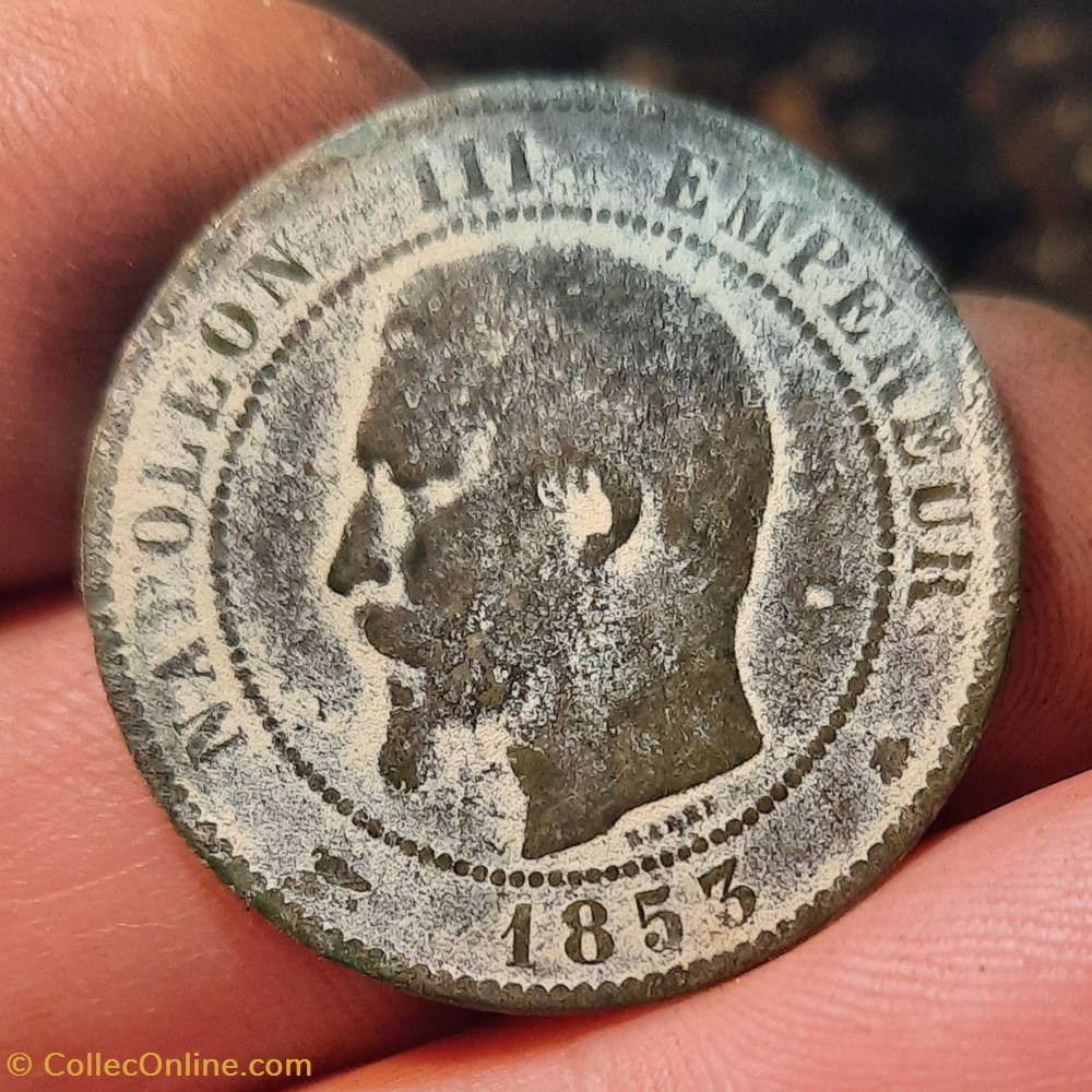 Napoleon 3 A/Tete nue a g R/Aigle D30 P9.55g F133/4 monnaies france modernes napoleon 3 a tete nue a g r aigle d30 p9 55g f133 4