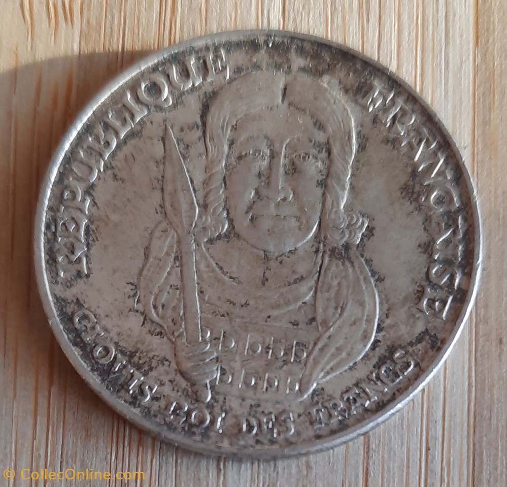 5°RepubliqueA / Buste Clovis de face R /Bapteme de Clovis a Reims D31 P 15.04g F464/2 monnaie france moderne 5 republiquea buste clovis de face r bapteme de clovis a reims d31 p 15 04g f464 2
