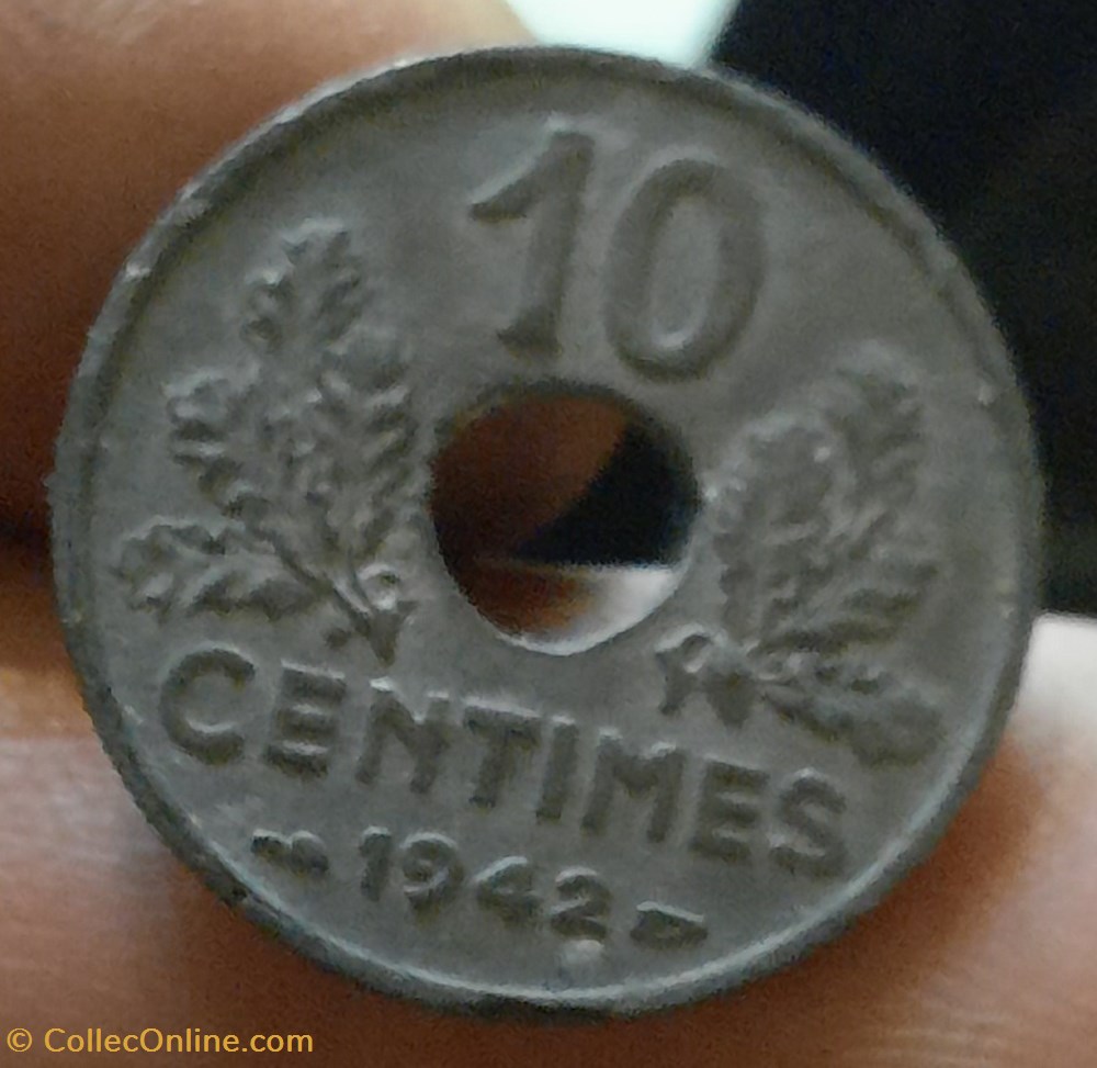 monnaies monde france etat francais 1942