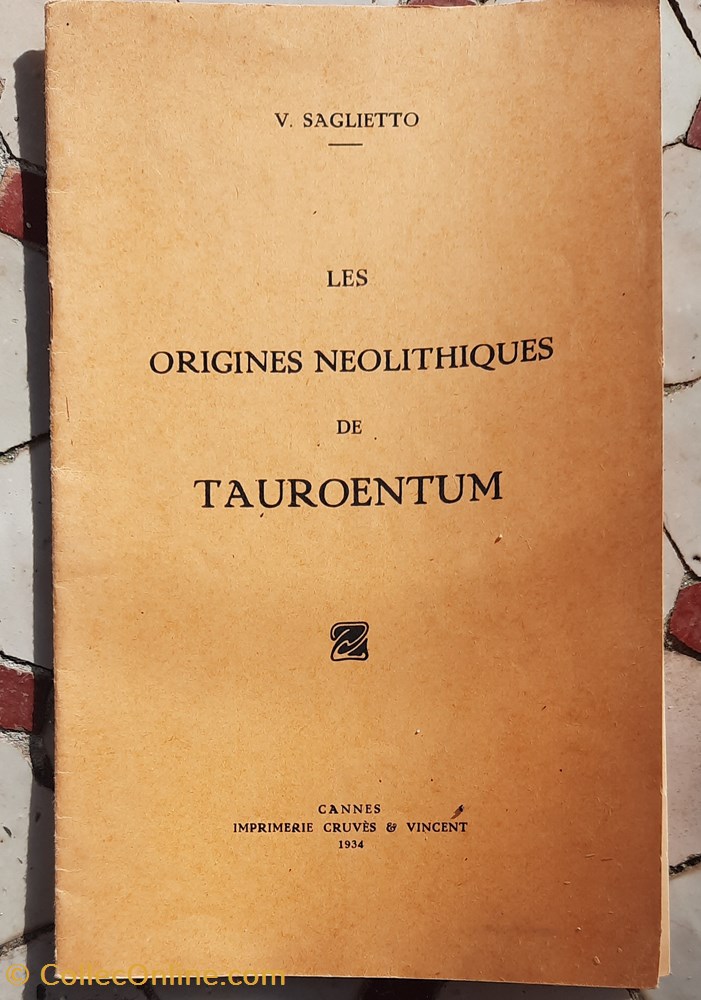 livres bd revues les origines neolithiques de tauroentum st cyr abbe v saglietto