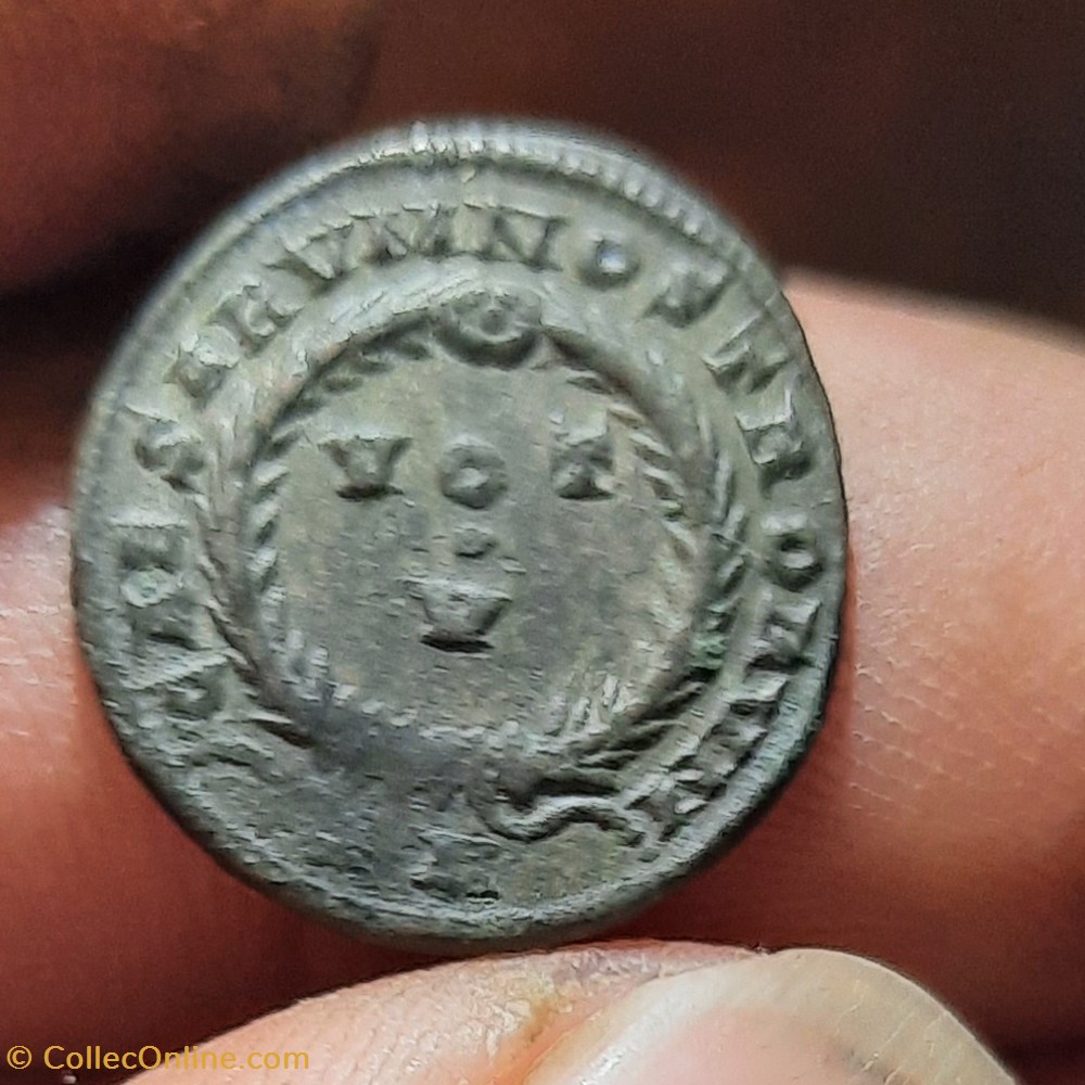 Crispus A/Buste laure a d R/Legende dans couronne +320+321 D18.2 P2.70g C41 RIC 230 monnaies antiquite av jc ap romaines republicaines imperiales crispus a buste laure a d r legende dans couronne 320 321 d18 2 p2 70g c41 ric 230