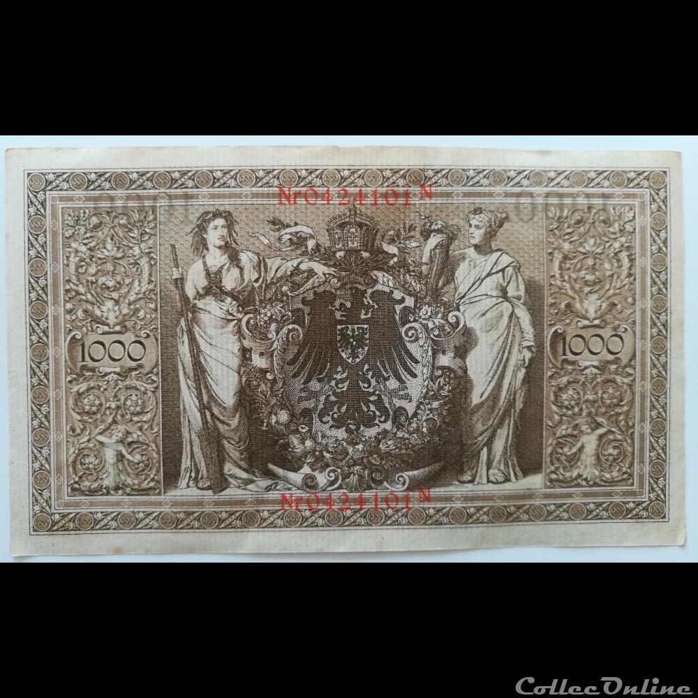 1000 Reichmarks 21 avril 1910 billet allemagne de necessite 1000 reichmarks 21 avril 1910