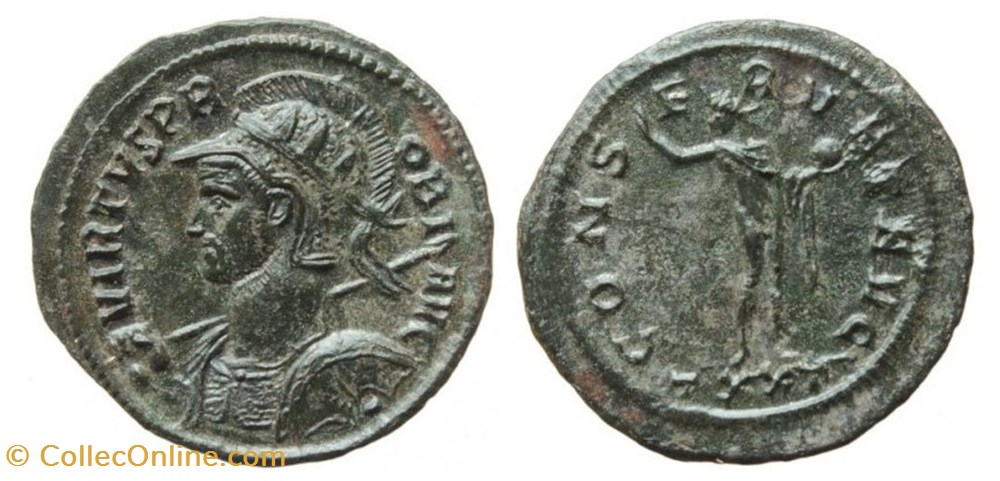 Probvs Ticinum RIC 351 (Floret on shield) coins ancient to romans imperial and republican probvs ticinum ric 351 floret on shield