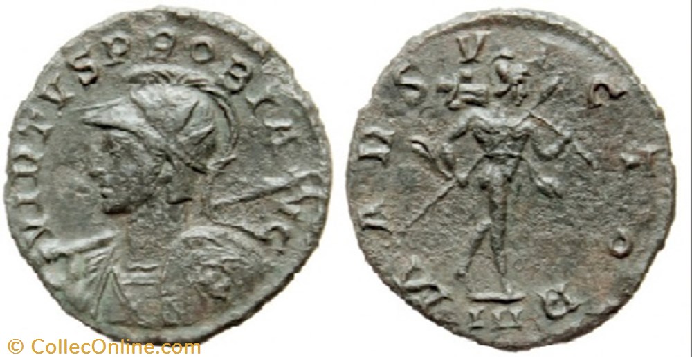 Probvs Lugdunum RIC 85var coin ancient to roman republicain imperial probvs lugdunum ric 85var